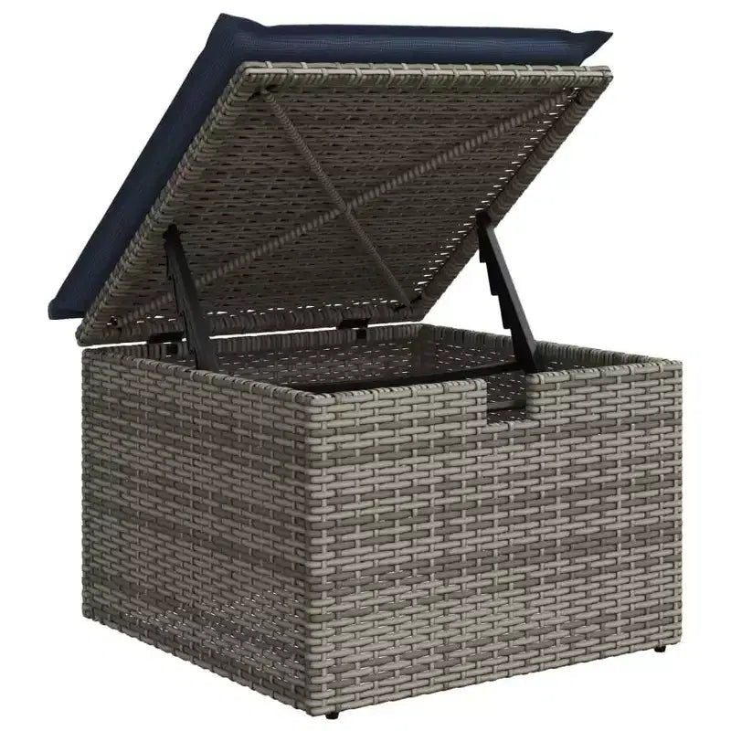vidaXL Salon de jardin avec coussins et table d'extérieur 8 pièces en résine tressée