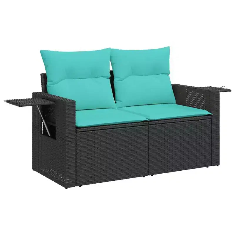 vidaXL Salon de jardin avec coussins et table d'extérieur 8 pièces en résine tressée