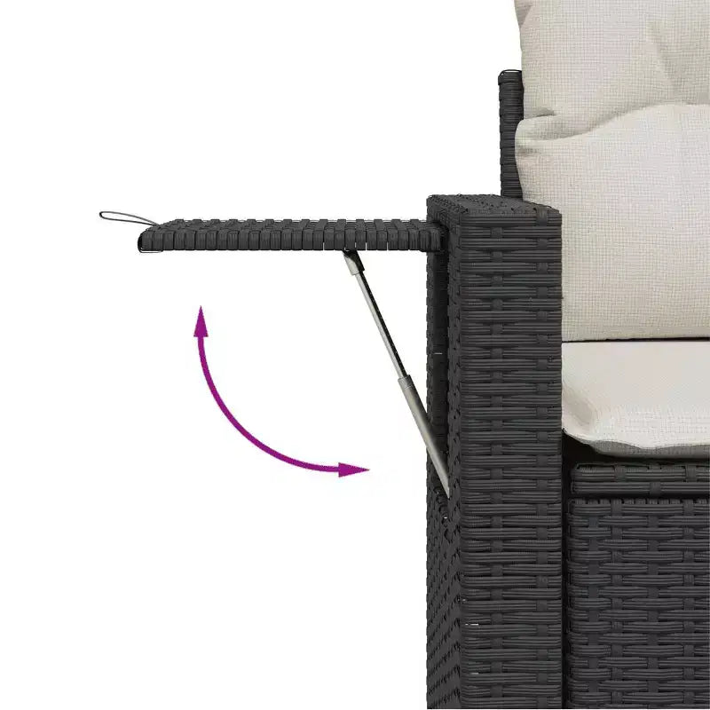 vidaXL Ensemble de canapés de jardin avec rangement - Élégant en rotin synthétique