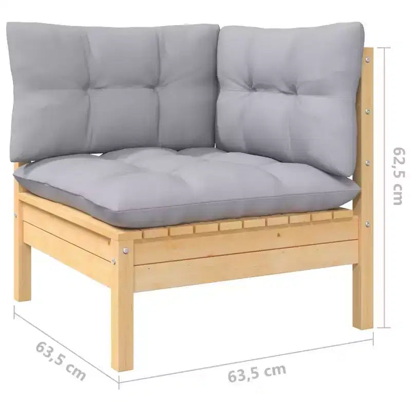 vidaXL Ensemble de jardin en pin naturel
