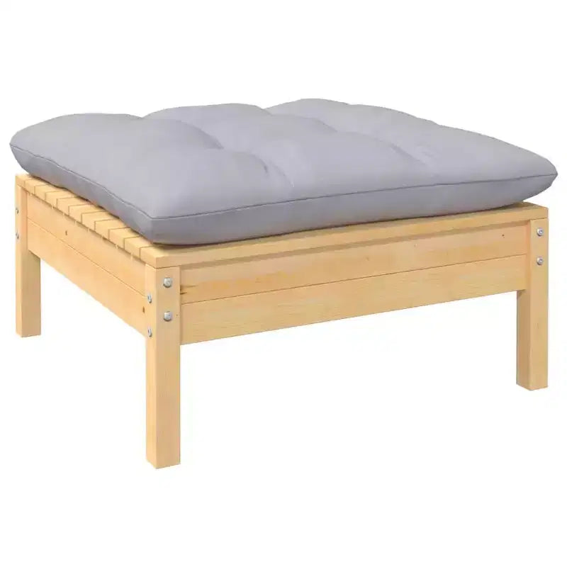vidaXL Salon de jardin modulable avec coussins et bois de pin massif