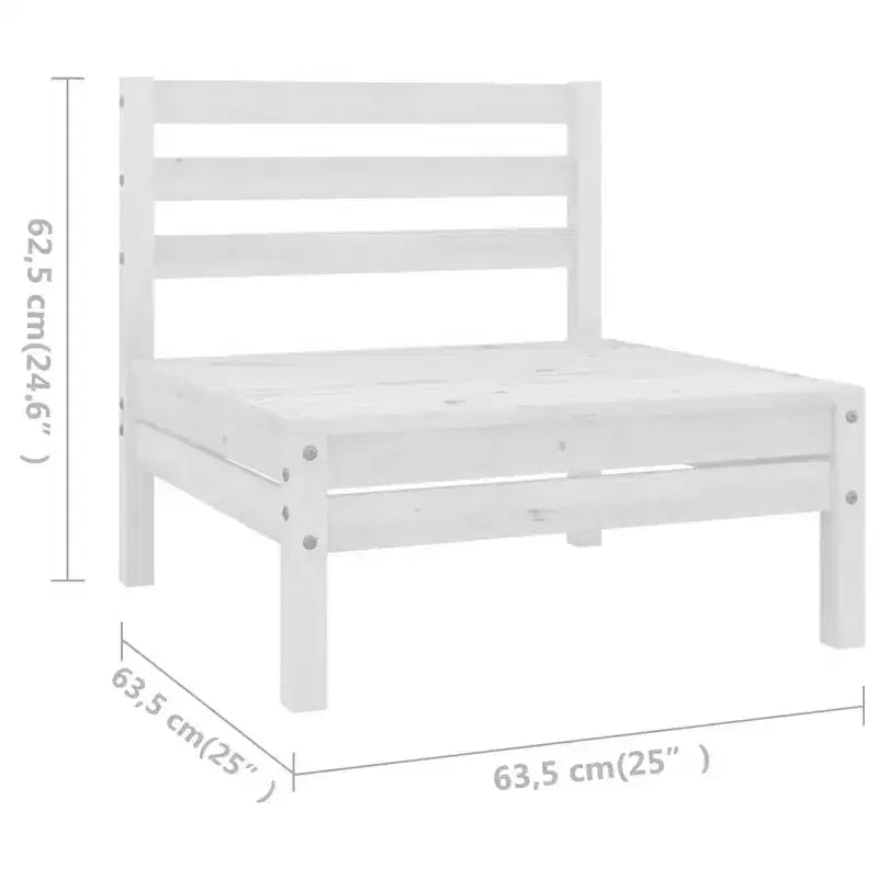 vidaXL Salon de jardin Bois de pin massif Ensemble 6 pièces Modulable