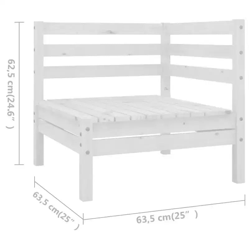 vidaXL Salon de jardin Bois de pin massif Ensemble 6 pièces Modulable
