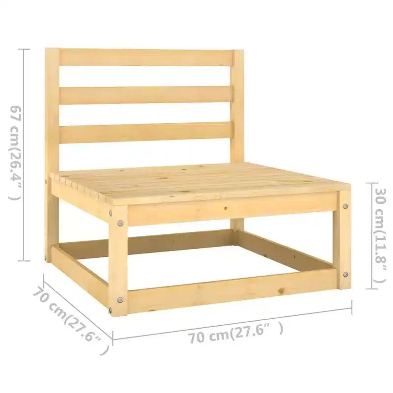 vidaXL Salon de jardin Bois de pin massif Modulable