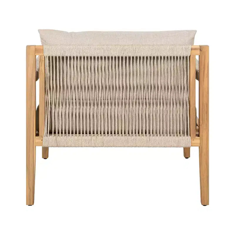 Christopher Knight Home Aditi – Salon de jardin moderne avec table d'appoint en béton léger et chaises en bois d'acacia