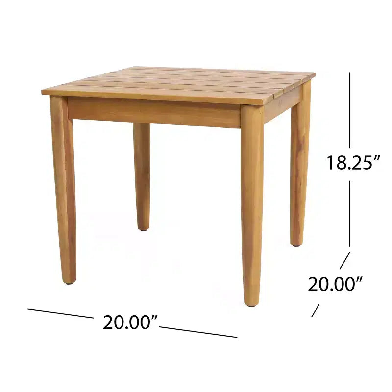 Christopher Knight Home Ved - Ensemble repas 3 pièces pour patio style ferme avec table en bois d'acacia et chaises berçantes en fer