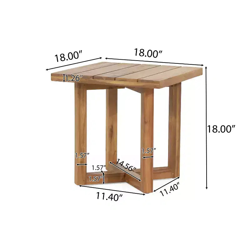 Christopher Knight Home Hanneli Ensemble de salle à manger d'extérieur 2 pièces avec table de ferme en bois d'acacia et fauteuil à bascule en fer