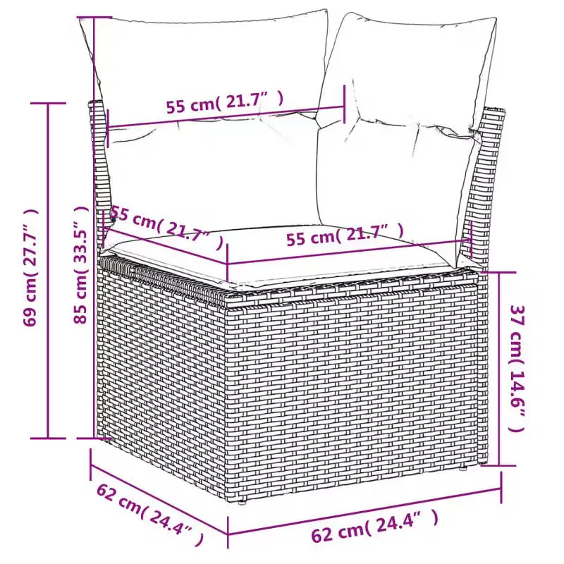 vidaXL Ensemble de canapé de jardin modulable avec coussins en diverses couleurs