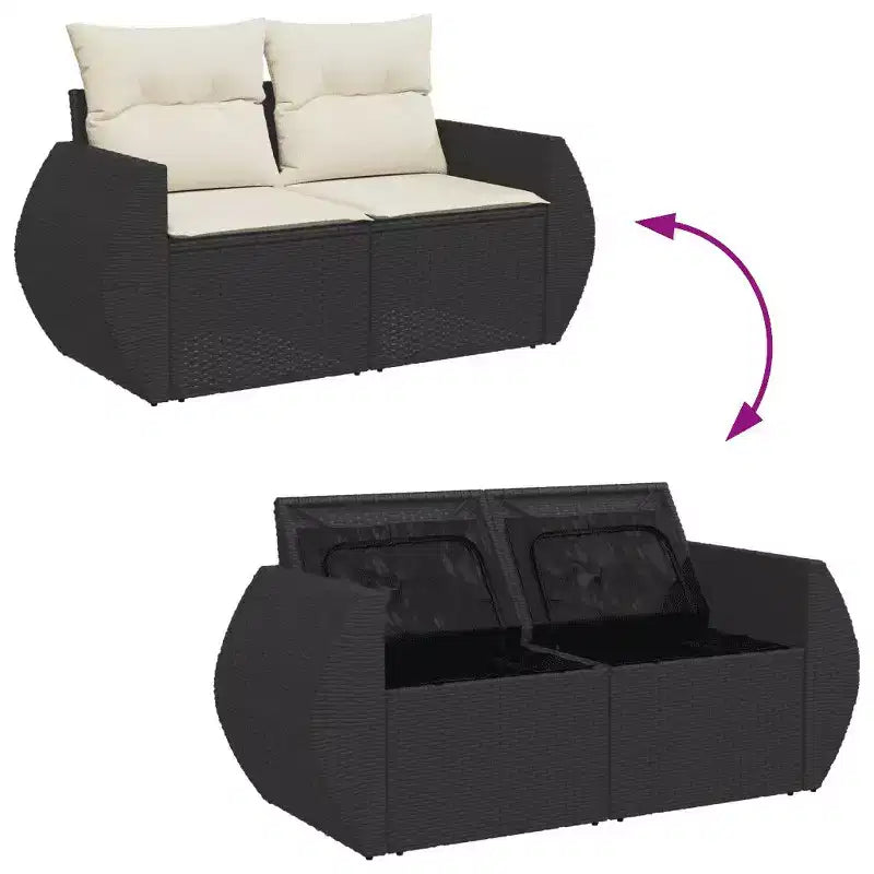 vidaXL Ensemble de canapés de jardin modulable avec coussins