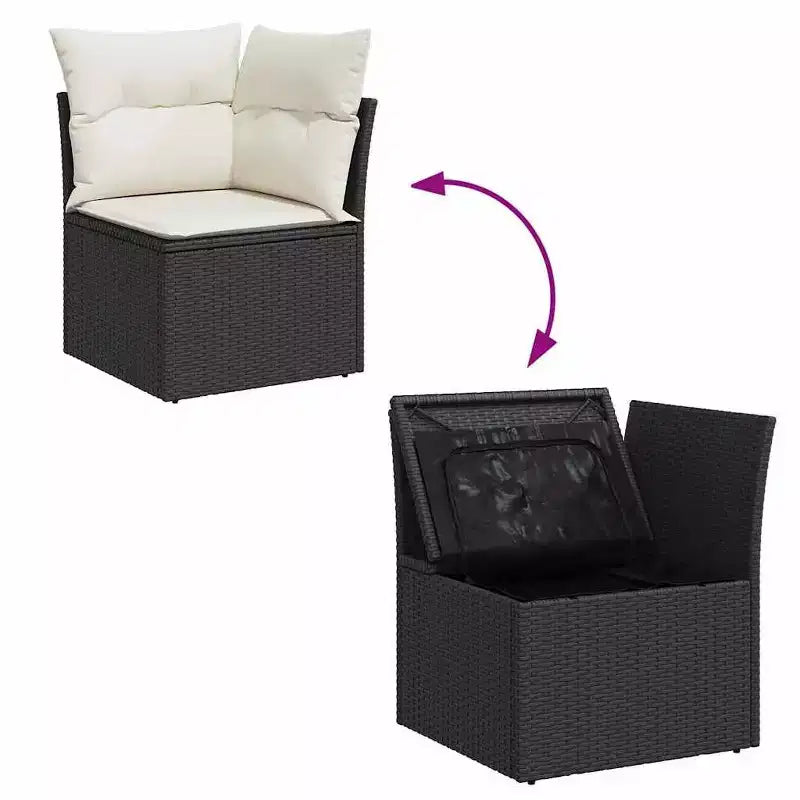 vidaXL Salon de jardin modulaire moderne avec coussins