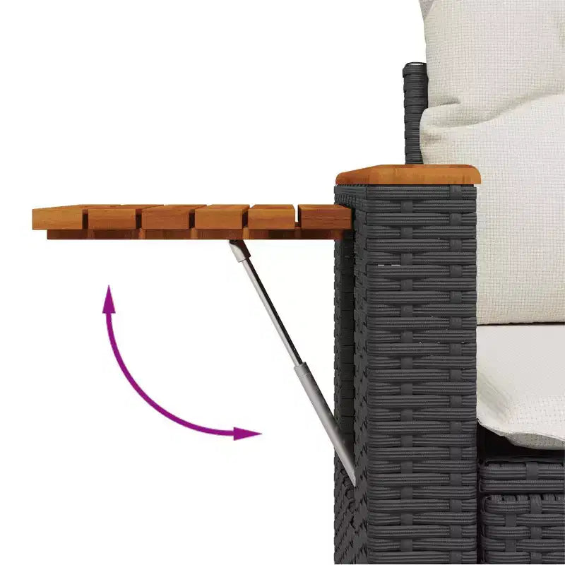 vidaXL Ensemble de canapés de jardin modulables avec coussins et rangements - Plusieurs coloris disponibles
