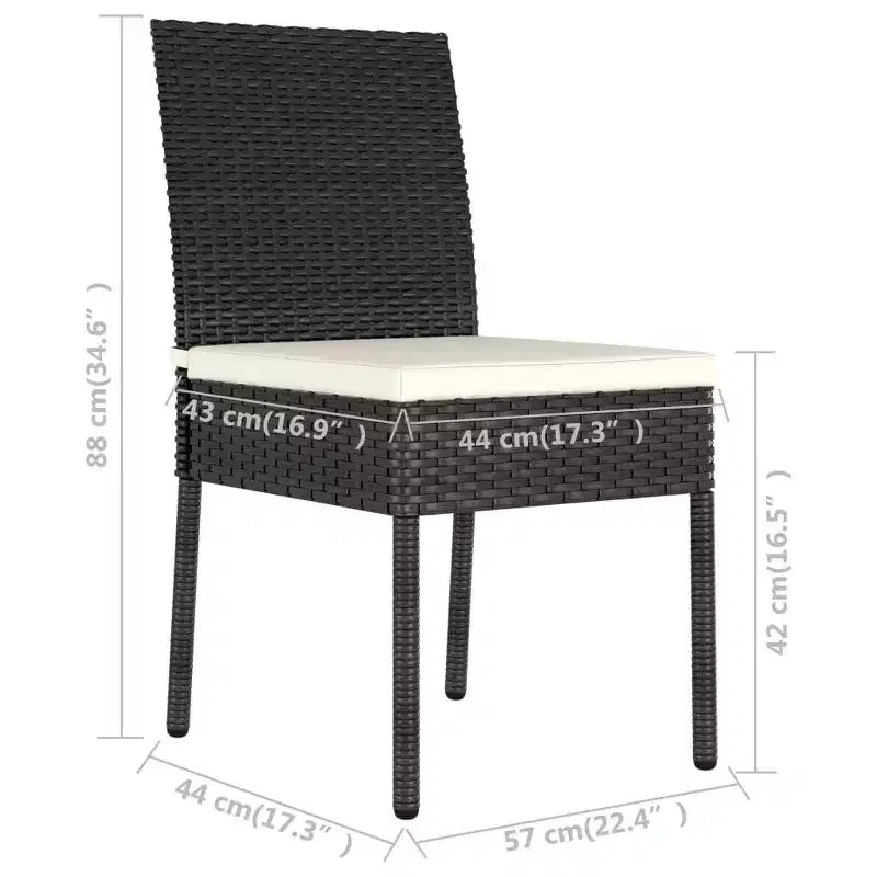vidaXL Ensemble de salle à manger Résine tressée durable Ensemble de salle à manger Rectangulaire